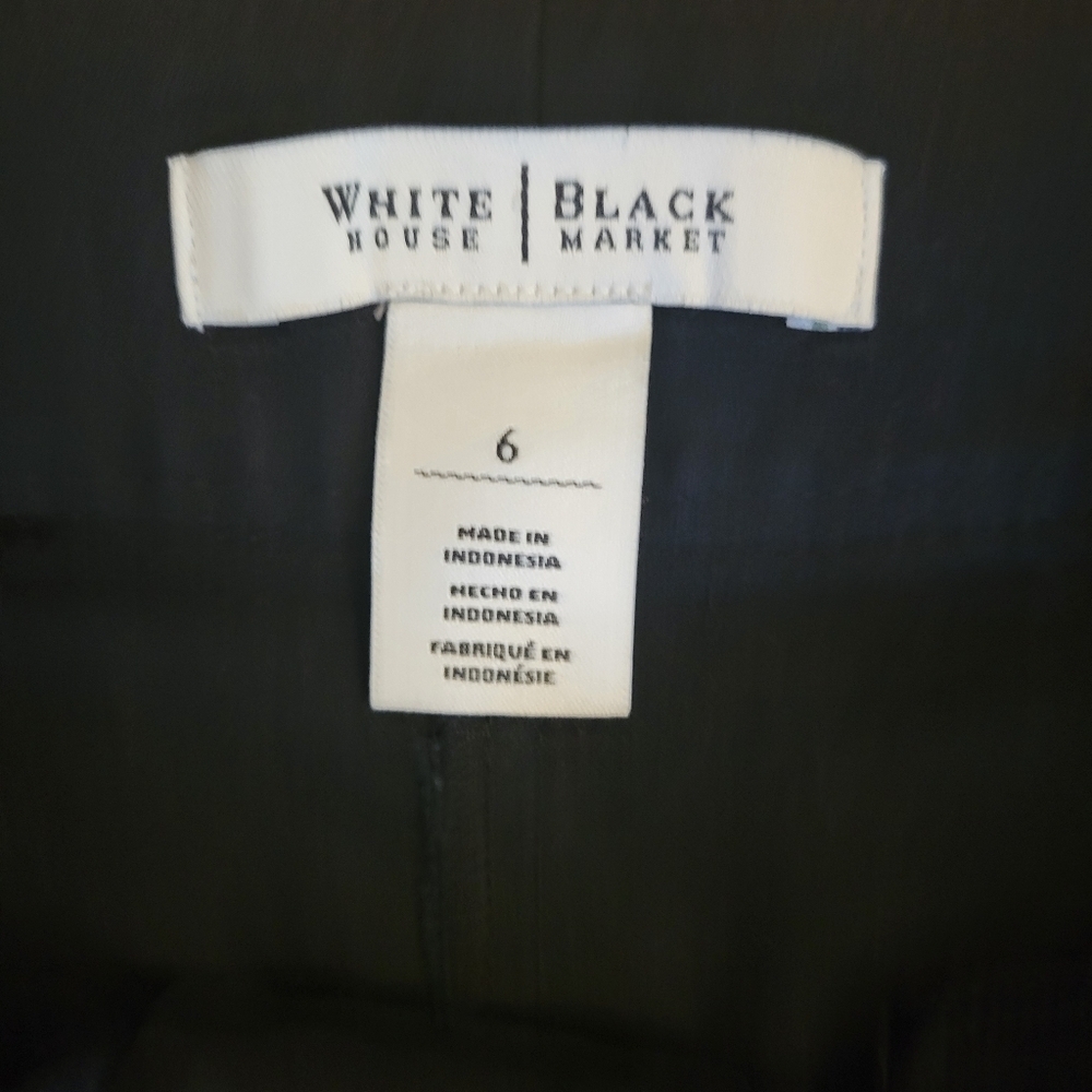 WHBM Black Poplin Cuffed Shorts Size‎ 6 - Picture 3 of 3